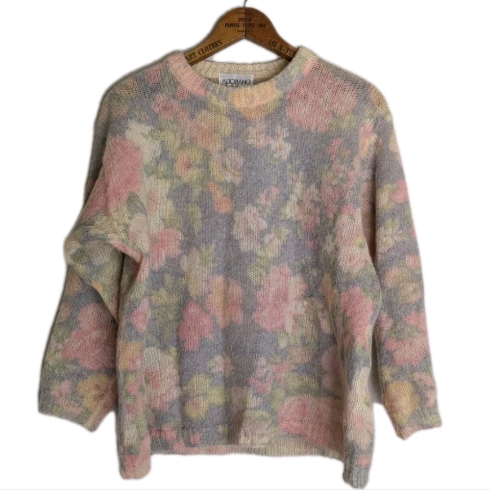 Topia Pink and Yellow Crew Neck Sweater
